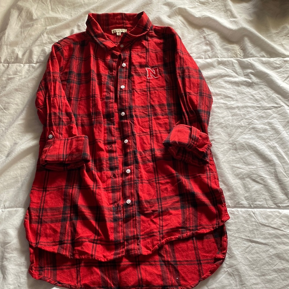 NE cornhuskers flannel size small
